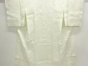 アンティーク　本麻透かし織　流水に花模様長襦袢